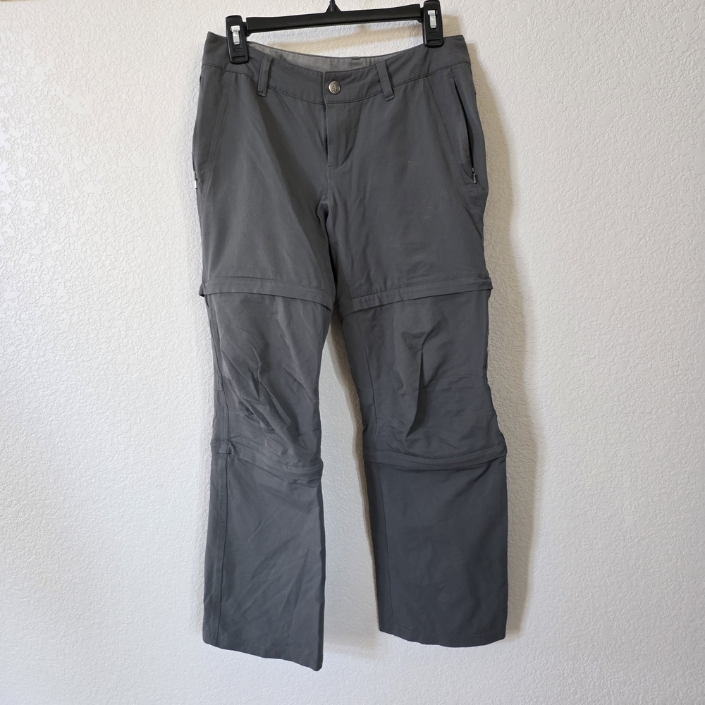 REI Gray Cargo Convertible Pants Durable Straight Leg Size 4P